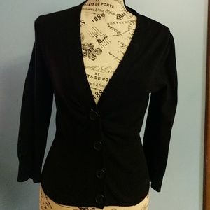 Black cardigan with lace back